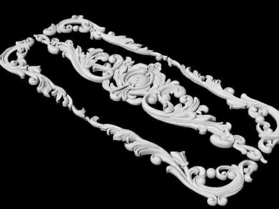 Central decor ornament for furniture 3D model 725