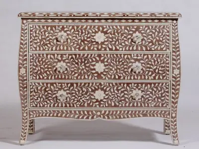 Emmiliano Wood Drawer Accent Chest 3D model