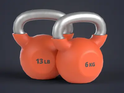 Kettlebells Set Low-poly 3D model