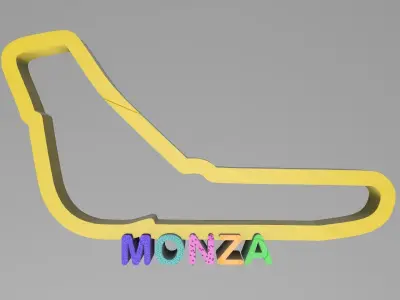 F1 Monza Race Track STL OBJ FBX Files Fusion 360 3D print model