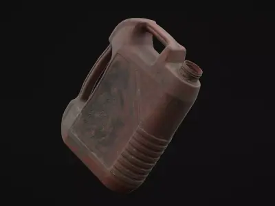 Plastic Oil Can Low-poly 3D model