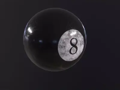 Pool Ball 3D Model Low-poly 3D model