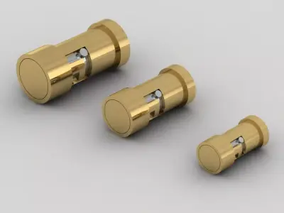 Push-button box clasp 3D print model