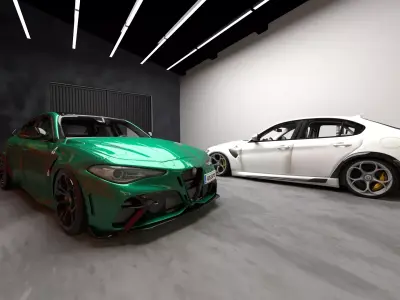 Giulia GTAM - Alfa Romeo 3D model Pack  3D model