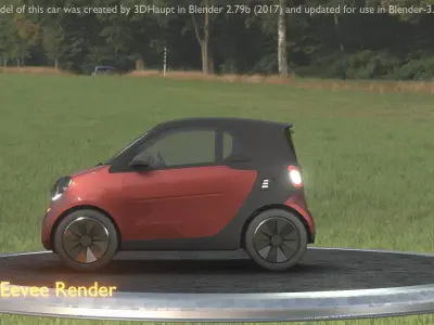 City Car 76 Small Type-E Brown Low-poly 3D model