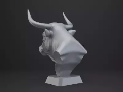 Bull Bust - Animal Figurine 3D print model