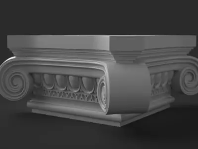CNC Pillar Top Sculpted Ornament 3D print model 3D print model