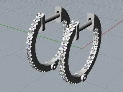 hoop earrings 3D print model