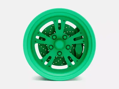 15x10 American Racing VN480 Wheel and Brake 3D print model