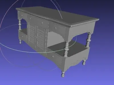 R Buffet dresser with drawers Free 3D model