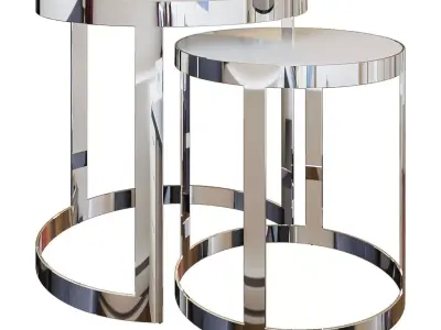 Set of 2 Coffee Tables 3D model