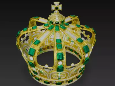 Golden Crown 3d Model 3D model