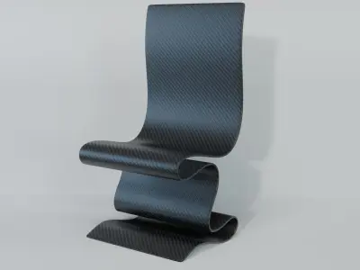 Art Decor - Carbon Chair - Ribbon Low-poly 3D model
