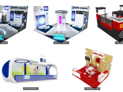 Booth Exhibition Stand G14 3D Model Collection