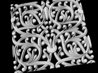 Central decor ornament for furniture 3D model 495
