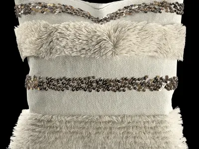 RH Morrocan Pillows2 3D model