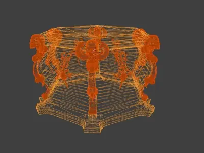 flower stand Low-poly 3D model