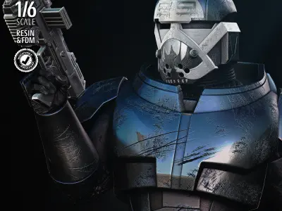 STAR WARS Wrecker Sculpture Tested for 3D Printing 3D print model