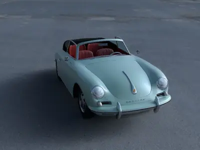 Porsche 356 Convertible HDRI 3D model