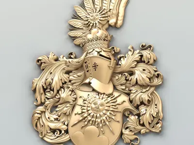 Coat of arms decorative 009 3D model