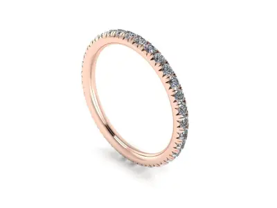 Pav Woman Engagement Ring 3D print model