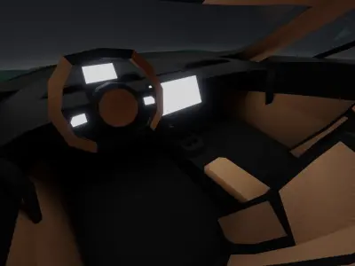 Koenigsegg Gemera Lowpoly 3D Model Low-poly 3D model