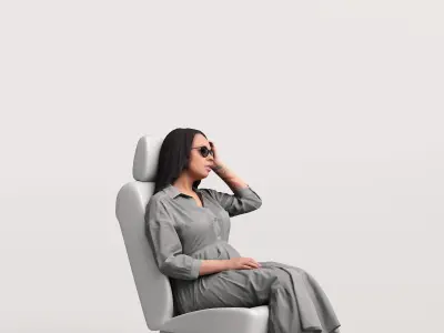 Humano Car Passenger Woman 2011-4 3D model