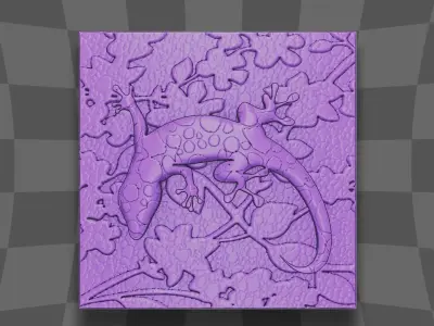 The lizard live in the canopy 3D print model