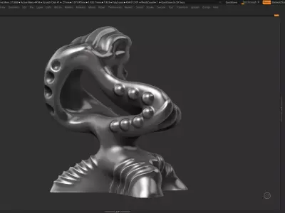 Modern Abstract Decorative sculpture 3d print model 123 3D print model