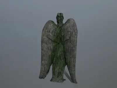 Angel Statue 05 Low-poly 3D model