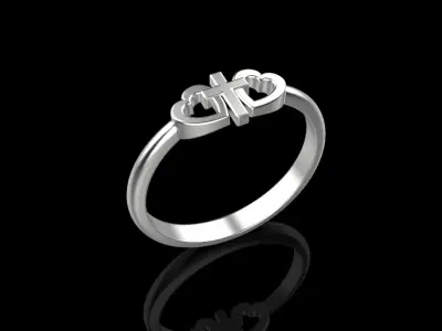 Heart Ring 8937 3D print model