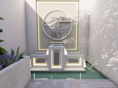 landscape Design 02 - SKP and LUMION 3D model