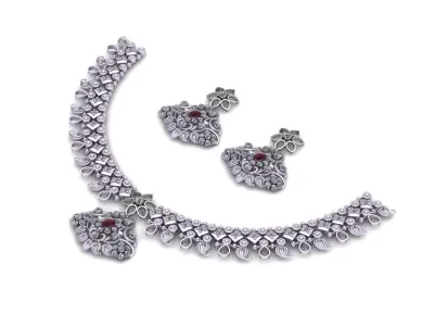 Luxury Wedding Necklace Set 3d printable Model 3D print model