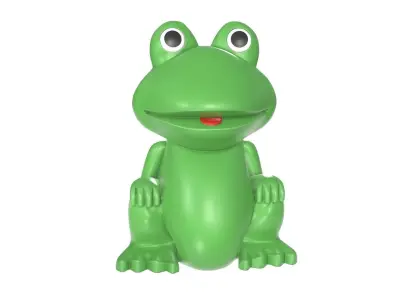 Green frog toy 3D model