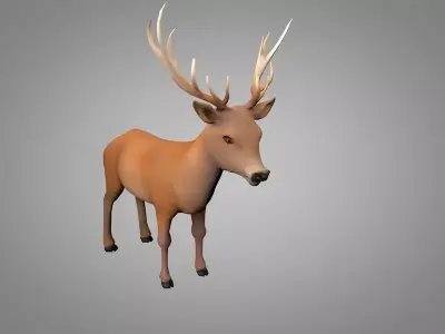 Deer or Doe Low-poly 3D model