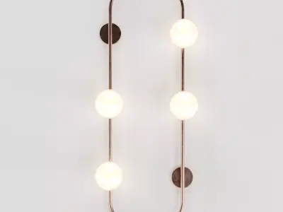 Luxury Nordic Glass Ball -  Wall ligth 3D model