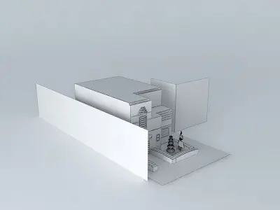 art deco building Free 3D model