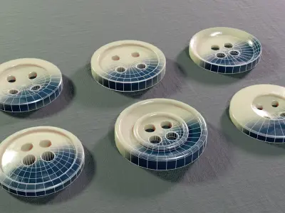 Button Collection buttons Low-poly 3D model