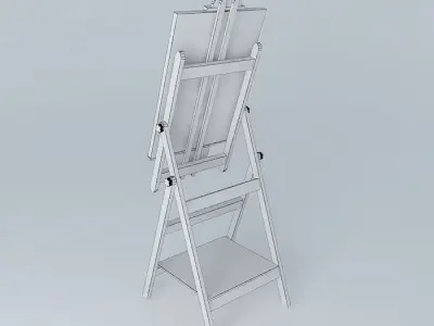 Easel with canvas Free 3D model