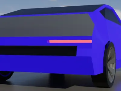 Low Poly Muscle Car 3D model