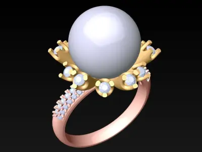 Pearl Ring - Womens Rings  - N415301 3D print model