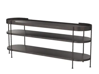 Cassio Console Black Steel 3D model