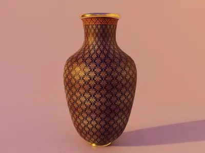 Medieval Flower Vase 5 Low-poly 3D model