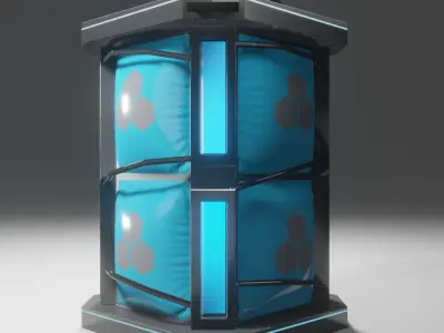 Sci-fi box Free low-poly 3D model purchase