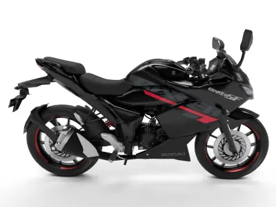 Suzuki Gixxer SF Low-poly 3D model