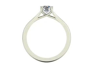 Solitaire Women Diamond Wedding Ring R2 3D print model