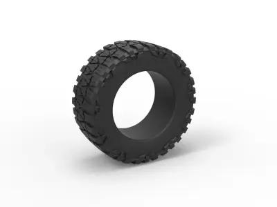 Mud tire Scale 1 to 10 3D print model
