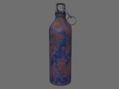 Water Bottle 1B Low-poly 3D model
