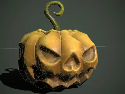 hellowen pumpkin Free low-poly 3D model