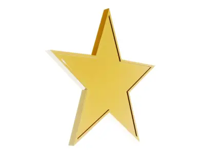 star gold Low-poly 3D model